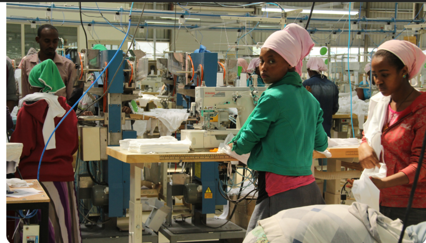 Ethiopian women working in industrial parks